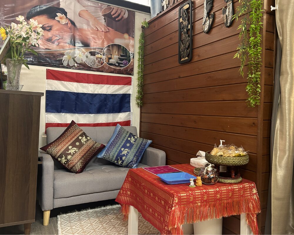 茨城県水戸市千波町のタイ古式リラクゼーション・カニカの待合室