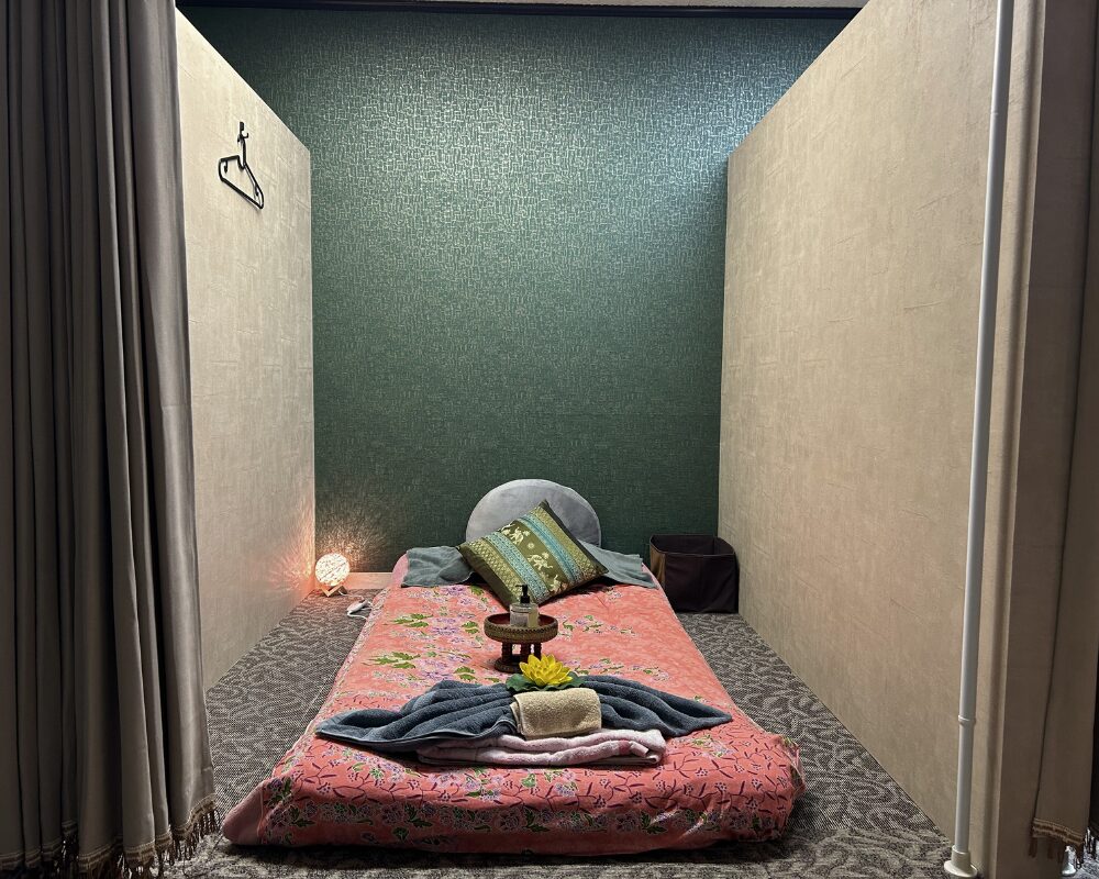 茨城県水戸市千波町のタイ古式リラクゼーション・カニカの施術室